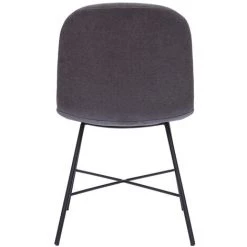 MILIBOO Chaise Design Effet Velours Gris Et Métal Noir ARCADE - Gris Foncé Velours -France MILIBOO Soldes 2022 47908402 4