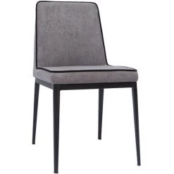 MILIBOO Chaises Design En Tissu Effet Velours Gris (lot De 2) LONDON - Gris Foncé Velours -France MILIBOO Soldes 2022 47908404 3