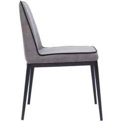 MILIBOO Chaises Design En Tissu Effet Velours Gris (lot De 2) LONDON - Gris Foncé Velours -France MILIBOO Soldes 2022 47908404 4