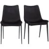 MILIBOO Chaises Design En Tissu Velours Noir Et Métal (lot De 2) BLAZE - Noir Velours -France MILIBOO Soldes 2022 47908406 1