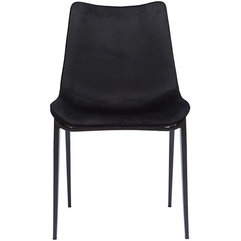 MILIBOO Chaises Design En Tissu Velours Noir Et Métal (lot De 2) BLAZE - Noir Velours 4 MILIBOO Chaises Design En Tissu Velours Noir Et Métal (lot De 2) BLAZE - Noir Velours – Image 2