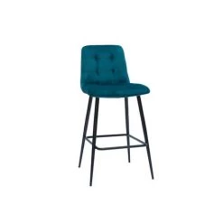 MILIBOO Tabourets De Bar Design En Tissu Velours Bleu Pétrole Et Métal H65 Cm (lot De 2) ESCAPE - Bleu Pétrole Velours 8 MILIBOO Tabourets De Bar Design En Tissu Velours Bleu Pétrole Et Métal H65 Cm (lot De 2) ESCAPE - Bleu Pétrole Velours -France MILIBOO Soldes 2022 47908415 3