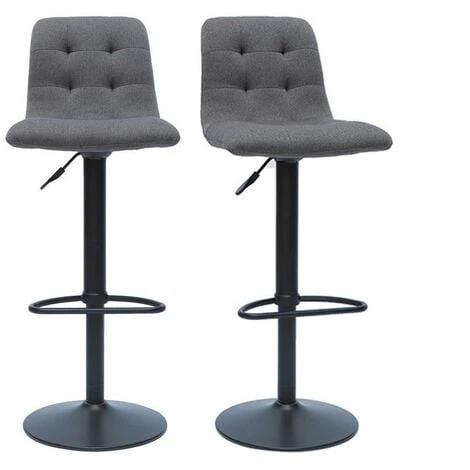 MILIBOO Tabourets De Bar Design Réglables Gris (lot De 2) ESCAPE - Gris Foncé 3 MILIBOO Tabourets De Bar Design Réglables Gris (lot De 2) ESCAPE - Gris Foncé
