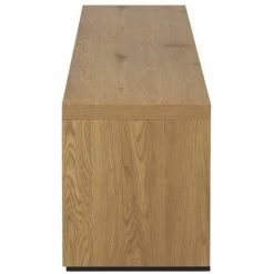 MILIBOO Meuble TV Contemporain Avec 2 Portes Finition Chêne L160 Cm NORCY - Chêne Foncé -France MILIBOO Soldes 2022 48434136 4