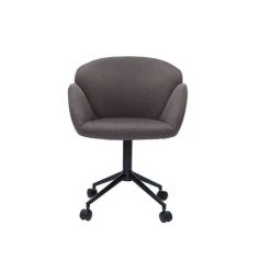 MILIBOO Fauteuil De Bureau Design En Tissu Gris Foncé RHAPSODY - Gris Foncé