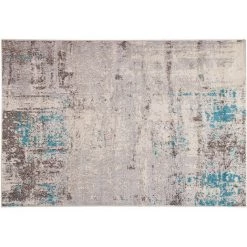 MILIBOO Tapis écru Et Bleu 200 X 290 Cm CAPS - Ivoire