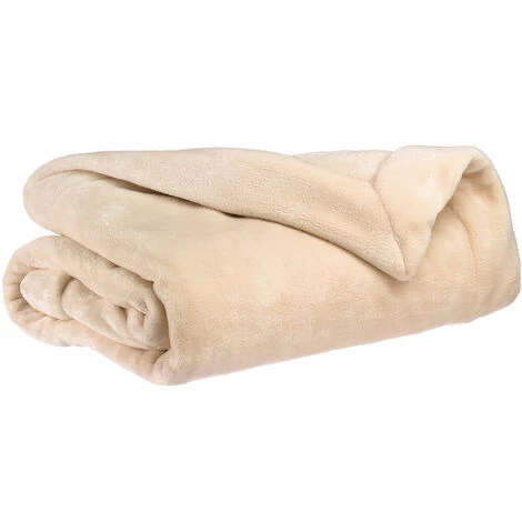 MILIBOO Plaid Doux En Polyester Crème 150 X 200 Cm FERO 3 MILIBOO Plaid Doux En Polyester Crème 150 X 200 Cm FERO