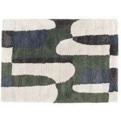 MILIBOO Tapis à Motif Abstrait Vert Bleu Beige Gris 160 X 230 Cm LUCIE - Vert