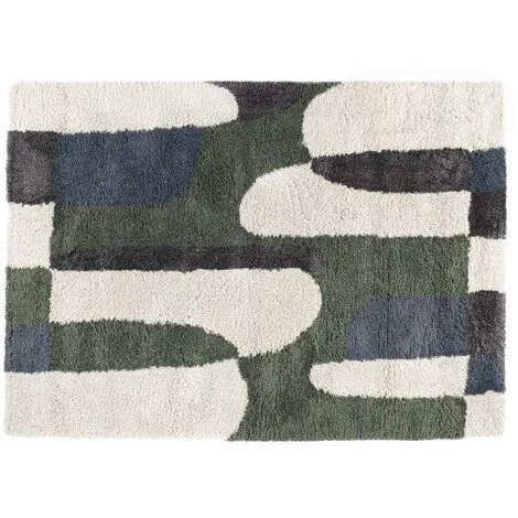 MILIBOO Tapis à Motif Abstrait Vert Bleu Beige Gris 160 X 230 Cm LUCIE - Vert 3 MILIBOO Tapis à Motif Abstrait Vert Bleu Beige Gris 160 X 230 Cm LUCIE - Vert