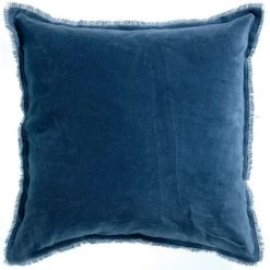MILIBOO Coussin Carré En Velours Bleu Foncé 45 X 45 PESCA - Bleu Foncé Velours