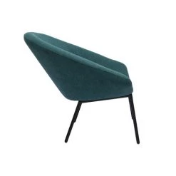 MILIBOO Fauteuil Tissu Effet Velours Bleu Pétrole Et Métal KOK - Bleu Pétrole Velours -France MILIBOO Soldes 2022 48865711 3