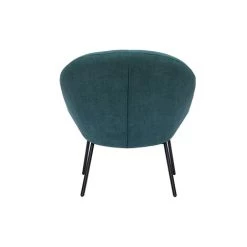 MILIBOO Fauteuil Tissu Effet Velours Bleu Pétrole Et Métal KOK - Bleu Pétrole Velours -France MILIBOO Soldes 2022 48865711 4
