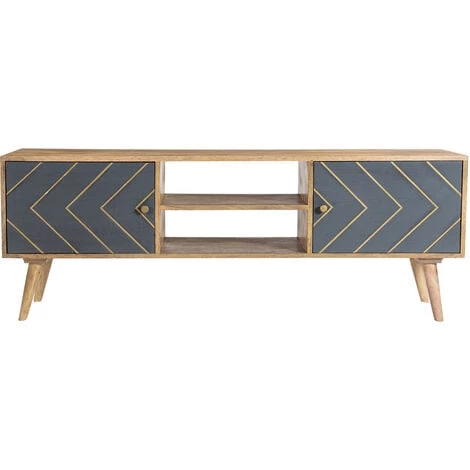 MILIBOO Meuble TV Manguier Massif 160 Cm NIKITA - Naturel 3 MILIBOO Meuble TV Manguier Massif 160 Cm NIKITA - Naturel