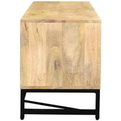 MILIBOO Meuble TV Manguier Massif Et Métal L130 Cm ESTY - Naturel -France MILIBOO Soldes 2022 48913056 4