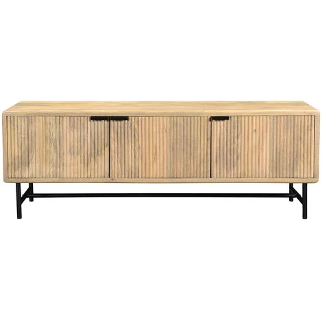 MILIBOO Meuble TV Manguier Et Métal L145 Cm JUNO-MORISSON - Naturel 3 MILIBOO Meuble TV Manguier Et Métal L145 Cm JUNO-MORISSON - Naturel