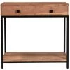 MILIBOO Console 2 Tiroirs En Acacia Et Métal L80 Cm AXELLE - Bois Clair / Noir -France MILIBOO Soldes 2022 49177106 1