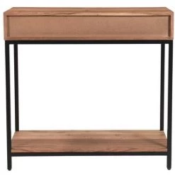 MILIBOO Console 2 Tiroirs En Acacia Et Métal L80 Cm AXELLE - Bois Clair / Noir -France MILIBOO Soldes 2022 49177106 4