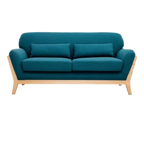 MILIBOO Canapé Scandinave 2 Places Bleu Canard Pieds Bois YOKO - Bleu Canard 3 MILIBOO Canapé Scandinave 2 Places Bleu Canard Pieds Bois YOKO - Bleu Canard