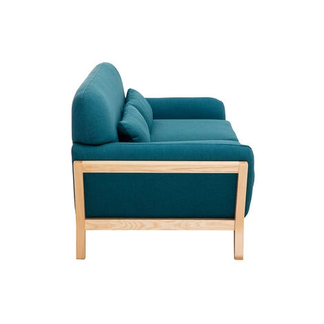 MILIBOO Canapé Scandinave 2 Places Bleu Canard Pieds Bois YOKO - Bleu Canard 5 MILIBOO Canapé Scandinave 2 Places Bleu Canard Pieds Bois YOKO - Bleu Canard – Image 3