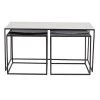 MILIBOO Tables Basses Gigognes Blanc Gris Et Noir (lot De 3) FIDO - Blanc Et Noir -France MILIBOO Soldes 2022 49275847 1