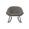 MILIBOO Rocking Chair Tissu Effet Velours Gris KOK - Gris Clair Velours -France MILIBOO Soldes 2022 49650814 1