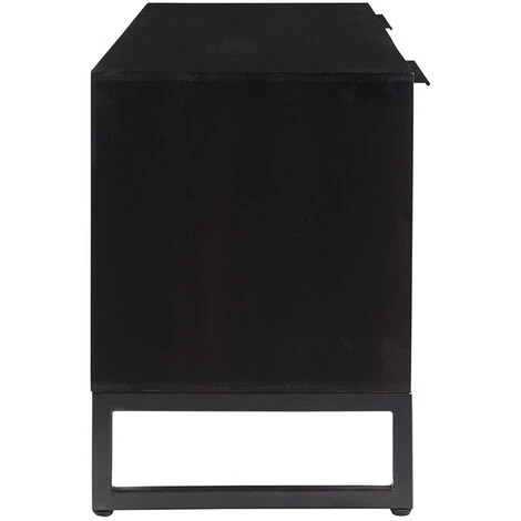 MILIBOO Meuble TV Avec Rangements En Acacia Massif Et Métal L130 Cm BARNEY - Naturel 6 MILIBOO Meuble TV Avec Rangements En Acacia Massif Et Métal L130 Cm BARNEY - Naturel – Image 4