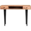 MILIBOO Console / Bureau D'appoint 2 Tiroirs En Acacia Massif Et Métal Noir L115 Cm LORD - Bois Clair / Noir -France MILIBOO Soldes 2022 50085739 1