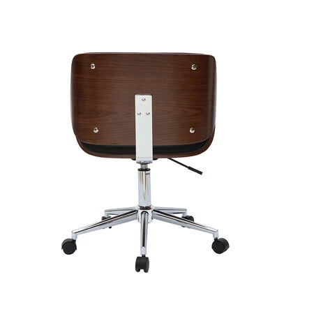 MILIBOO Chaise De Bureau Noir Et Bois Foncé RUBBENS - Noyer / Noir 6 MILIBOO Chaise De Bureau Noir Et Bois Foncé RUBBENS - Noyer / Noir – Image 4