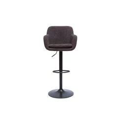 MILIBOO Tabourets De Bar Réglables Tissu Effet Velours Gris Foncé Et Métal (lot De 2) AMIKA - Gris Foncé Velours -France MILIBOO Soldes 2022 50483386 2
