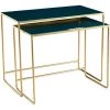 MILIBOO Tables Basses Gigognes Bleu Pétrole Et Or (lot De 2) WESS - Bleu Pétrole -France MILIBOO Soldes 2022 50840828 1