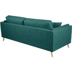 MILIBOO Canapé Design 3 Places En Tissu Bleu Paon VOGUE - Bleu Pétrole -France MILIBOO Soldes 2022 50840832 4