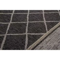 MILIBOO Tapis D'extérieur Avec Motif Losanges Noir Et Beige 160 X 230 Cm HOREA - Noir -France MILIBOO Soldes 2022 50840840 3