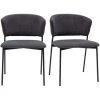 MILIBOO Chaises En Velours Et Métal Gris Foncé (lot De 2) FELIZ - Gris Foncé Velours -France MILIBOO Soldes 2022 51012165 1