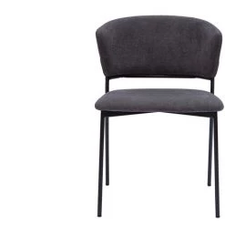 MILIBOO Chaises En Velours Et Métal Gris Foncé (lot De 2) FELIZ - Gris Foncé Velours -France MILIBOO Soldes 2022 51012165 2