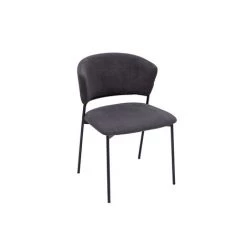 MILIBOO Chaises En Velours Et Métal Gris Foncé (lot De 2) FELIZ - Gris Foncé Velours -France MILIBOO Soldes 2022 51012165 3