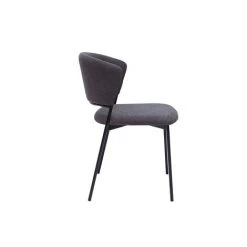 MILIBOO Chaises En Velours Et Métal Gris Foncé (lot De 2) FELIZ - Gris Foncé Velours -France MILIBOO Soldes 2022 51012165 4
