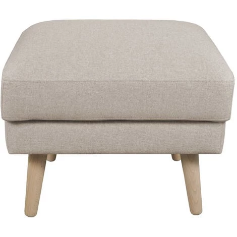 MILIBOO Pouf Repose-pieds Scandinave Beige Et Bois ISIS - Beige Naturel 3 MILIBOO Pouf Repose-pieds Scandinave Beige Et Bois ISIS - Beige Naturel
