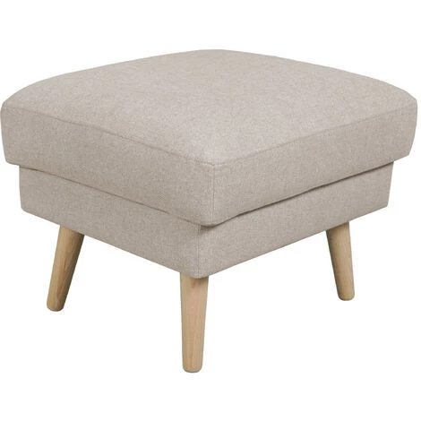 MILIBOO Pouf Repose-pieds Scandinave Beige Et Bois ISIS - Beige Naturel 4 MILIBOO Pouf Repose-pieds Scandinave Beige Et Bois ISIS - Beige Naturel – Image 2