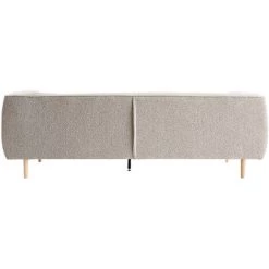 MILIBOO Canapé 3-4 Places Scandinave En Tissu Effet Laine Bouclée Taupe MORRIS - Taupe -France MILIBOO Soldes 2022 51500953 4