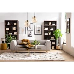 MILIBOO Canapé 3-4 Places Scandinave En Tissu Effet Laine Bouclée Taupe MORRIS - Taupe -France MILIBOO Soldes 2022 51500953 5