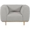MILIBOO Fauteuil Scandinave En Tissu Effet Laine Bouclée Taupe MORRIS - Taupe -France MILIBOO Soldes 2022 51500961 1
