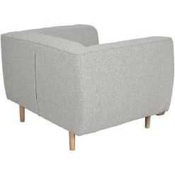 MILIBOO Fauteuil Scandinave En Tissu Effet Laine Bouclée Taupe MORRIS - Taupe -France MILIBOO Soldes 2022 51500961 4