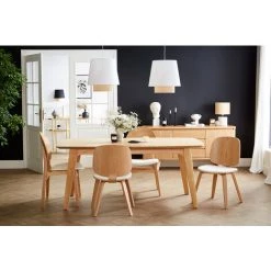 MILIBOO Chaises Bois Clair Et Blanc (lot De 2) BECK - Bois Clair / Blanc -France MILIBOO Soldes 2022 51771015 5