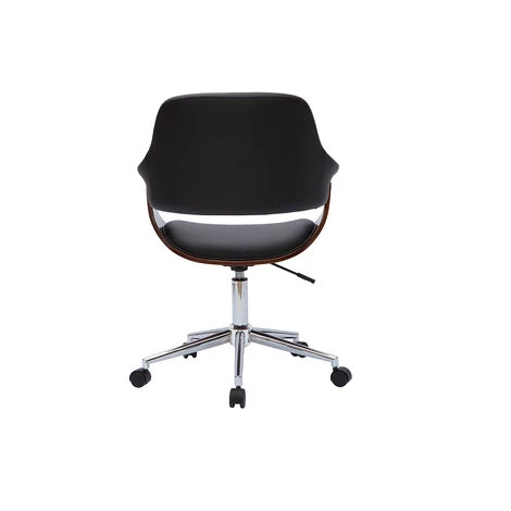 MILIBOO Chaise De Bureau Design Noir Et Bois Foncé HANSEN - Noyer / Noir 6 MILIBOO Chaise De Bureau Design Noir Et Bois Foncé HANSEN - Noyer / Noir – Image 4