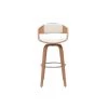 MILIBOO Tabouret De Bar Design Pivotant Blanc Et Bois Clair H67 Cm GAO - Bois Clair / Blanc -France MILIBOO Soldes 2022 51917819 1