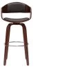 MILIBOO Tabouret De Bar Design Pivotant Noir Et Bois Foncé H67 Cm GAO - Noyer / Noir -France MILIBOO Soldes 2022 51917822 1