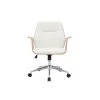 MILIBOO Chaise De Bureau Design Blanc Et Bois Clair RUFIN - Bois Clair / Blanc -France MILIBOO Soldes 2022 51917823 1