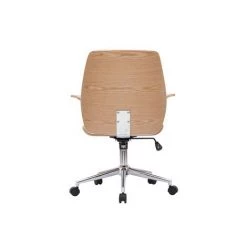 MILIBOO Chaise De Bureau Design Blanc Et Bois Clair RUFIN - Bois Clair / Blanc -France MILIBOO Soldes 2022 51917823 4