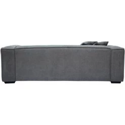 MILIBOO Canapé 3 Places En Tissu Effet Velours Gris COBAIN - Gris Velours -France MILIBOO Soldes 2022 52476145 4
