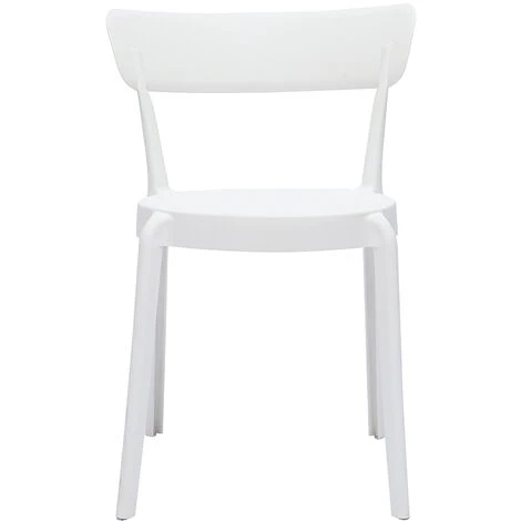 MILIBOO Chaises Plastique Blanc Empilables Intérieur/extérieur (lot De 2) RIOS - Blanc 4 MILIBOO Chaises Plastique Blanc Empilables Intérieur/extérieur (lot De 2) RIOS - Blanc – Image 2